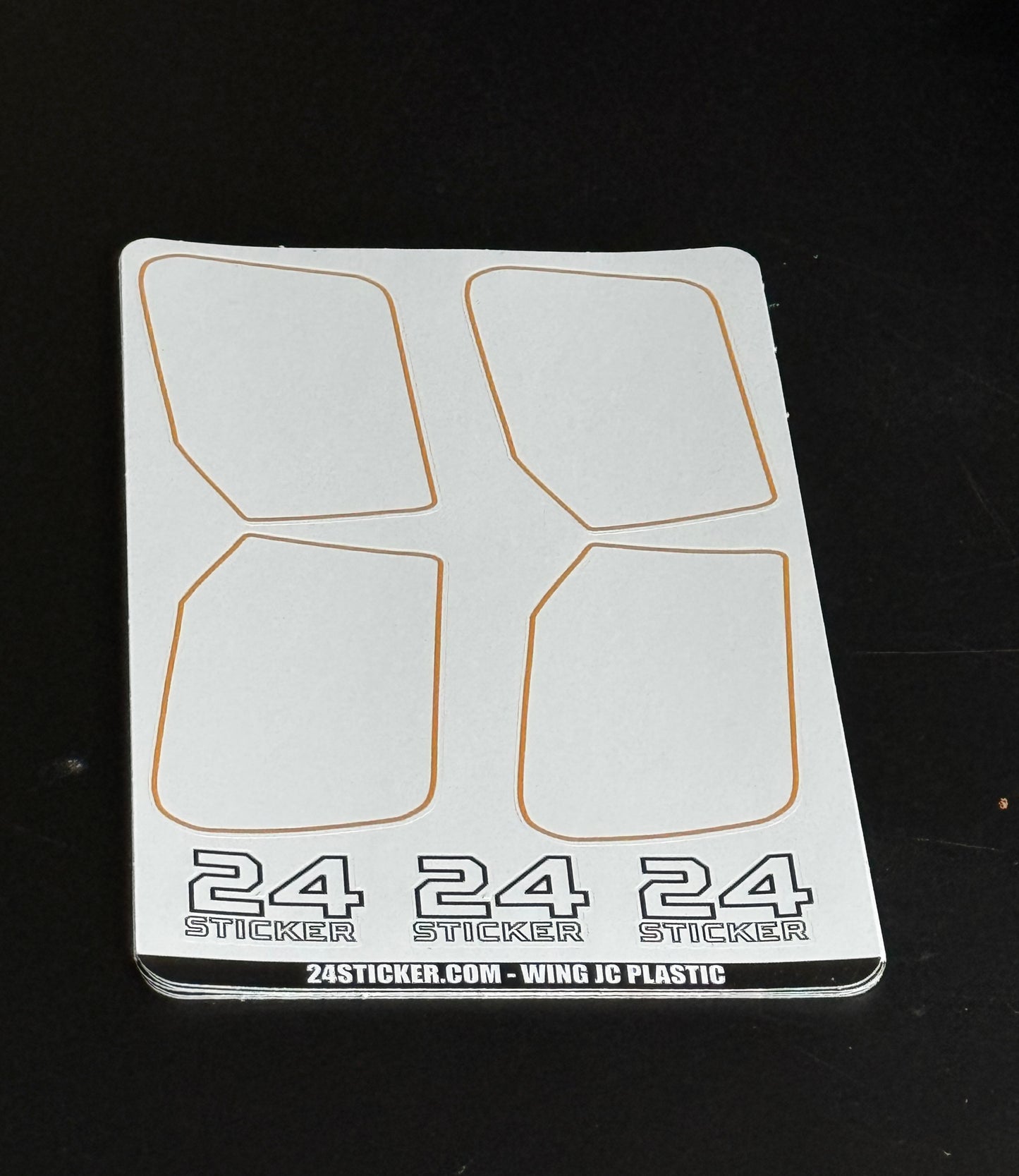 WING WALLS JC PLASTIC ( 2 SETS ) WHITE WITH COLORED LINES