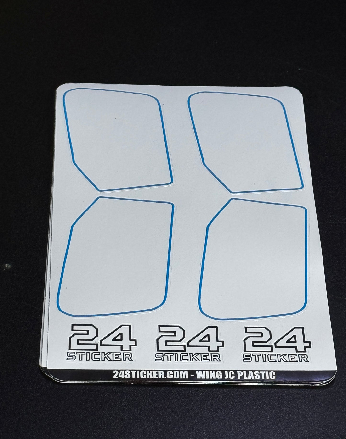 WING WALLS JC PLASTIC ( 2 SETS ) WHITE WITH COLORED LINES