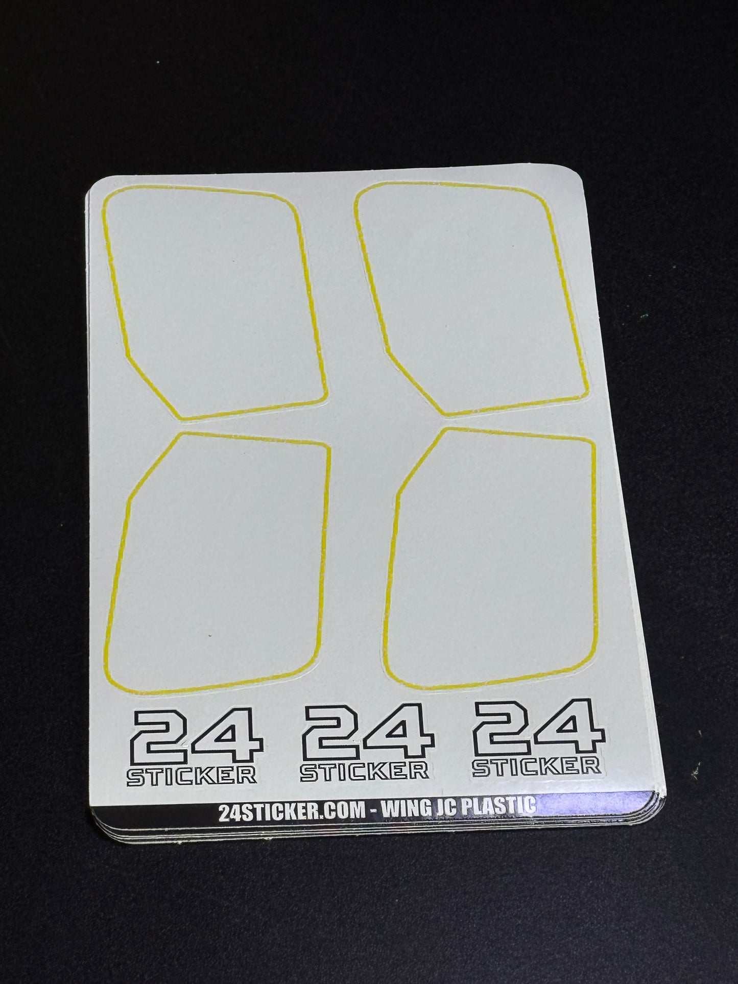 WING WALLS JC PLASTIC ( 2 SETS ) WHITE WITH COLORED LINES
