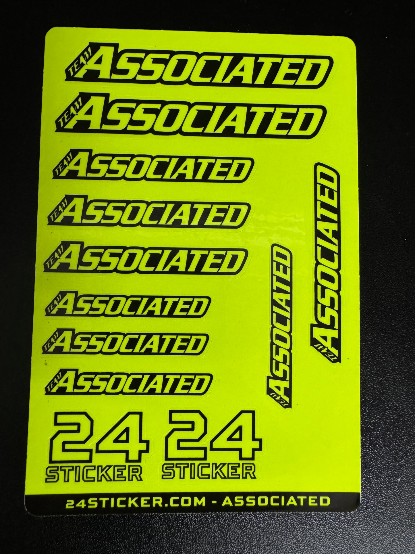 Custom Sheet TEAM ASSOCIATED 4x6 ( PRE-CUT )