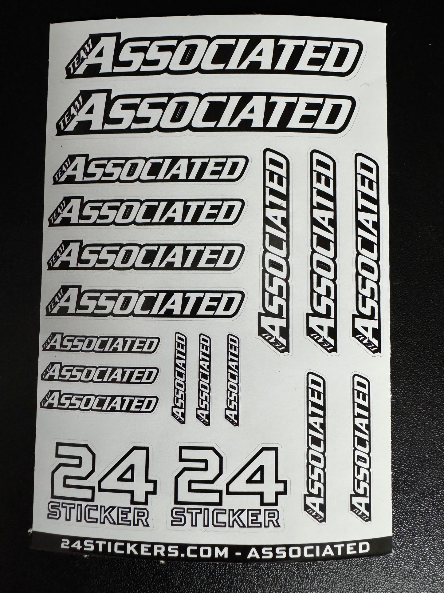 Custom Sheet TEAM ASSOCIATED 4x6 ( PRE-CUT )