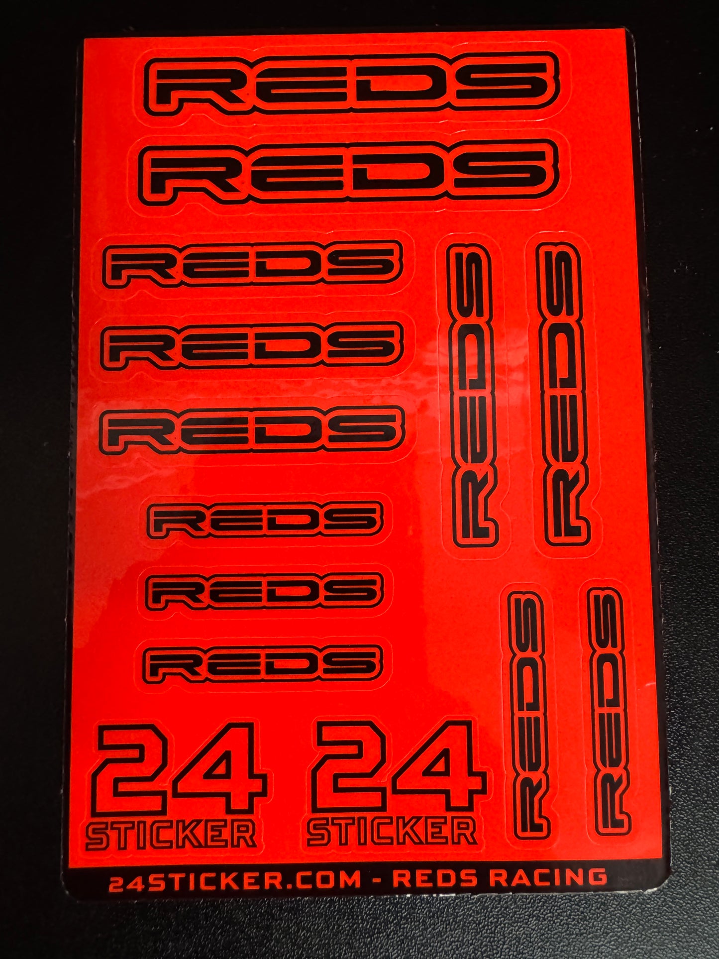 Custom Sheet REDS RACING 4x6 ( PRE-CUT )
