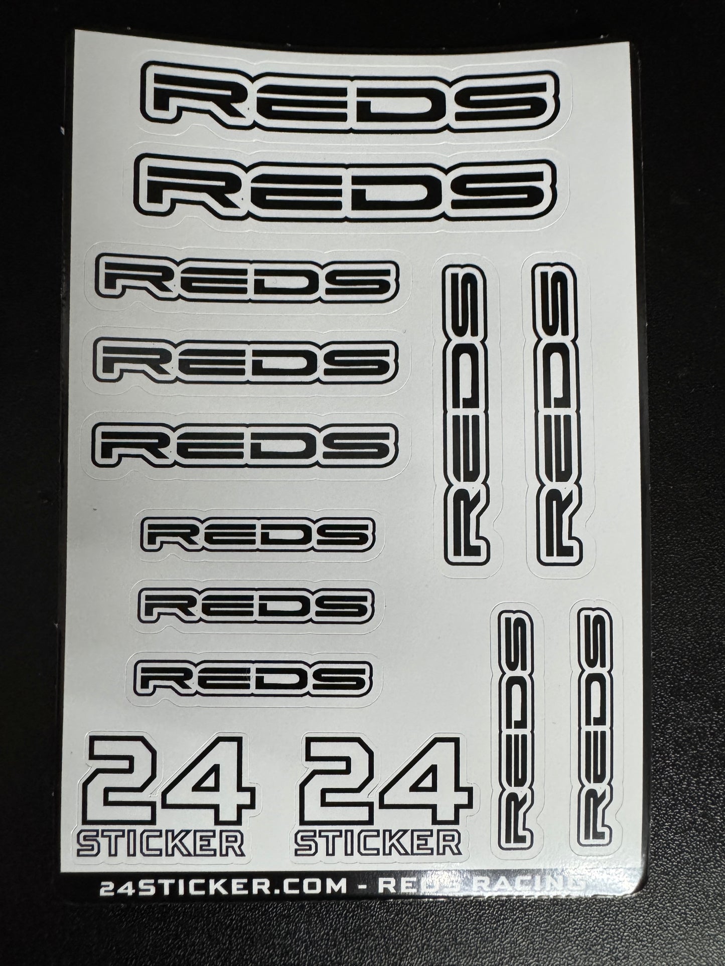Custom Sheet REDS RACING 4x6 ( PRE-CUT )