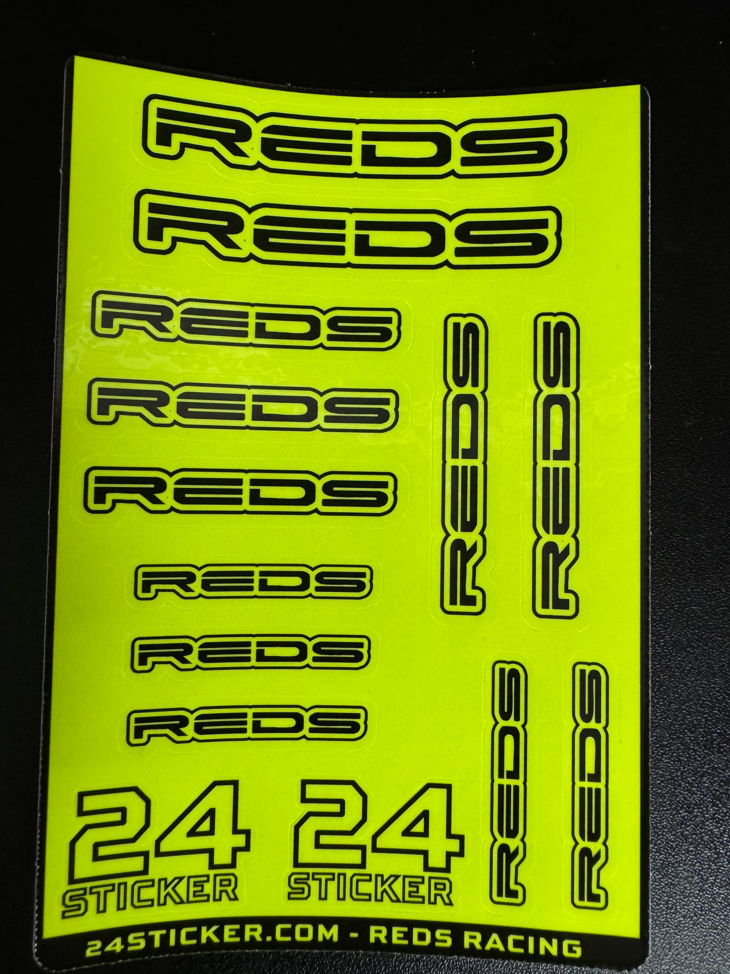 Custom Sheet REDS RACING 4x6 ( PRE-CUT )