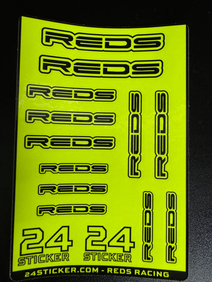 Custom Sheet REDS RACING 4x6 ( PRE-CUT )