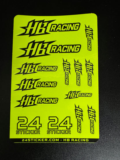 Custom Sheet HB RACING 4x6 ( PRE-CUT )