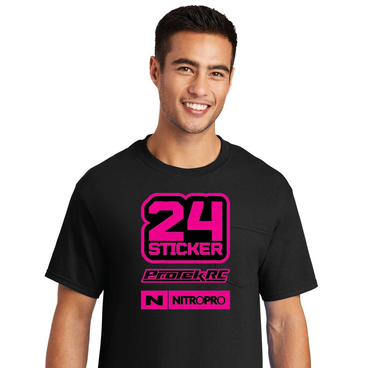 CUSTOM T-SHIRT RC ( 3 LOGOS ) BLACK T-SHIRT